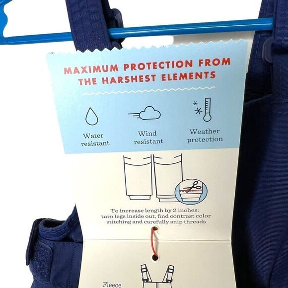 NEW Cat & Jack Baby Snow Bib Navy Blue 12M - Picture 7 of 8